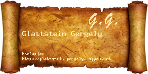 Glattstein Gergely névjegykártya