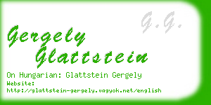 gergely glattstein business card